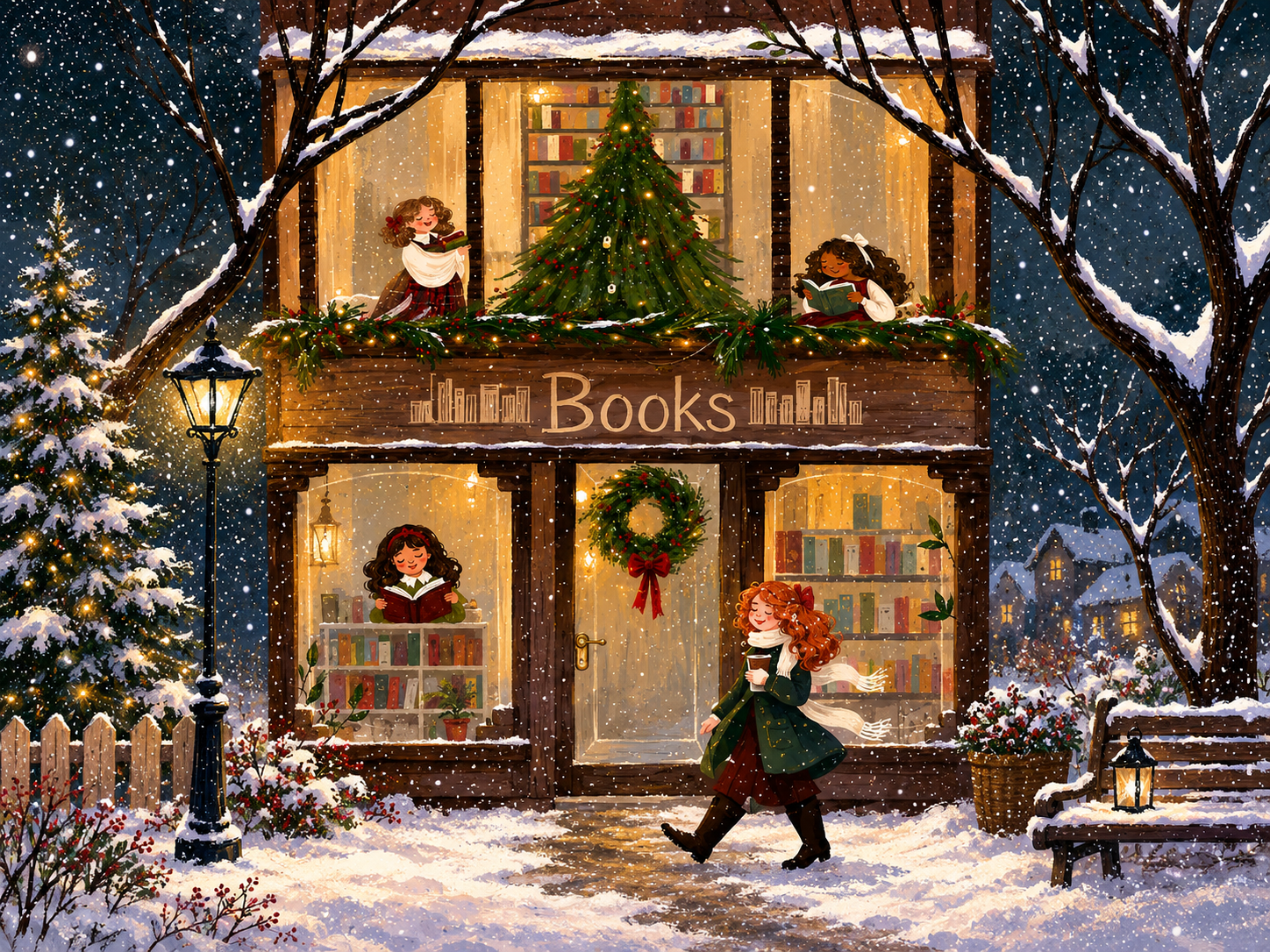A Winter Evening at the Bookshop